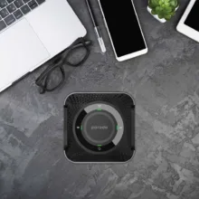 مودم روتر قابل حمل پرودو مدل PD-4GCPME-BKGY با پشتیبانی 4G LTE، باتری 4000 میلی‌آمپرساعتی با شارژدهی 12 ساعت، اتصال همزمان تا 10 دستگاه، پورت LAN و فرکانس 2.4 گیگاهرتز