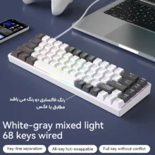 کیبورد باسیم بی او دبلیو مدل G68S Brown Switch