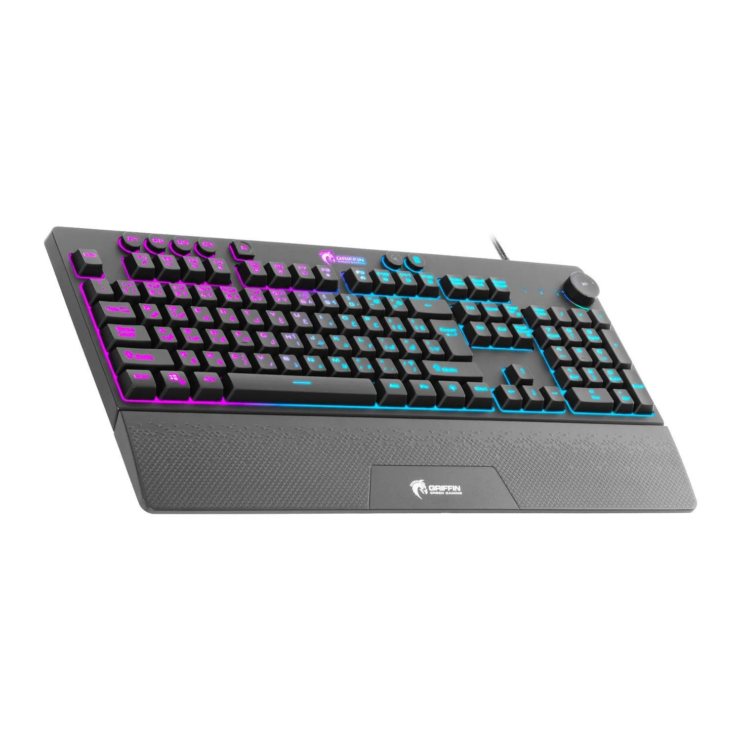 کیبورد مخصوص بازی گرین مدل GK703-RGBسوییچ ممبران ، Full Size، نورپردازی RGB