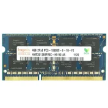 رم لپ‌تاپ 4 گیگابایت DDR3 تک کاناله 1333 مگاهرتز CL9 هاینیکس مدل PC3-10600s SO-DIMM