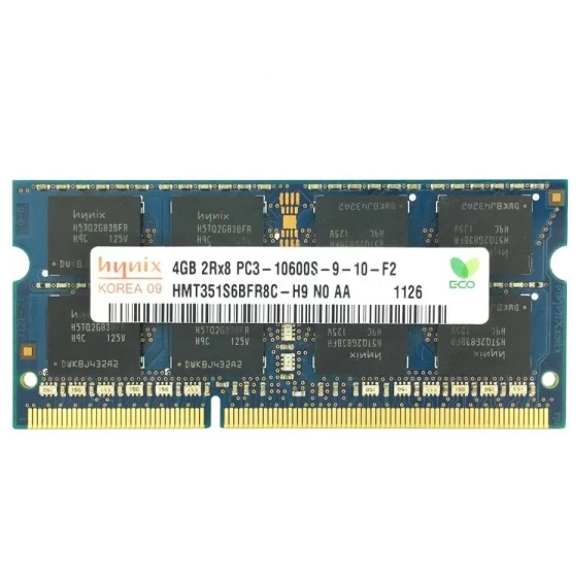 رم لپ‌تاپ 4 گیگابایت DDR3 تک کاناله 1333 مگاهرتز CL9 هاینیکس مدل PC3-10600s SO-DIMM