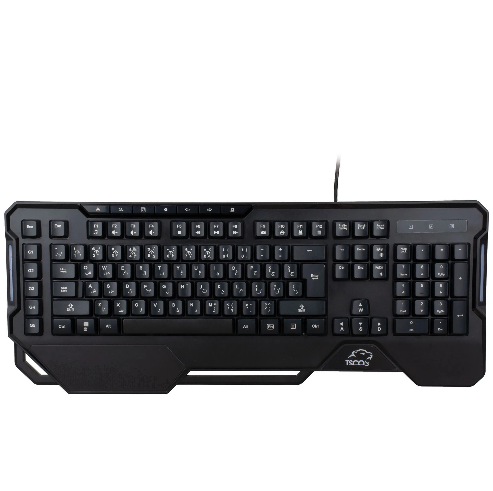 کیبورد گیمینگ تسکو مدل GK 8126، سوییچ ممبران، Full-Size، نورپردازی RGB