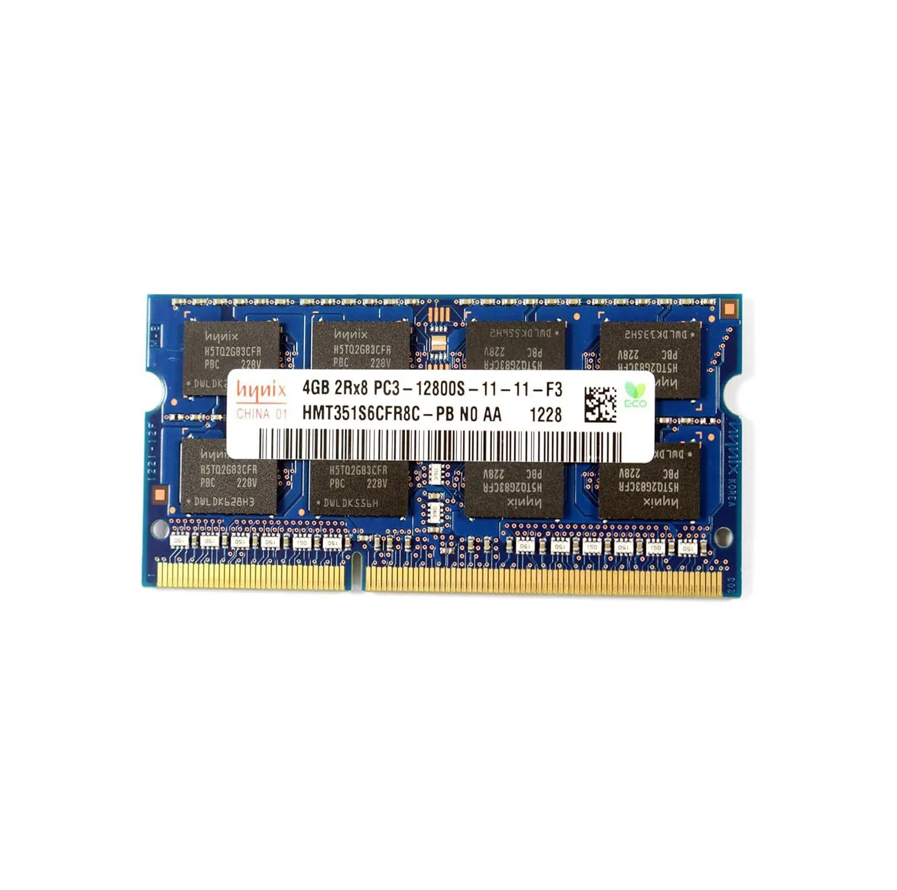 رم لپتاپ DDR3 SK Hynix مدل 12800S ظرفیت 4GB فرکانس 1600MHz دو کاناله تایمینگ CL11 نوع SO-DIMM