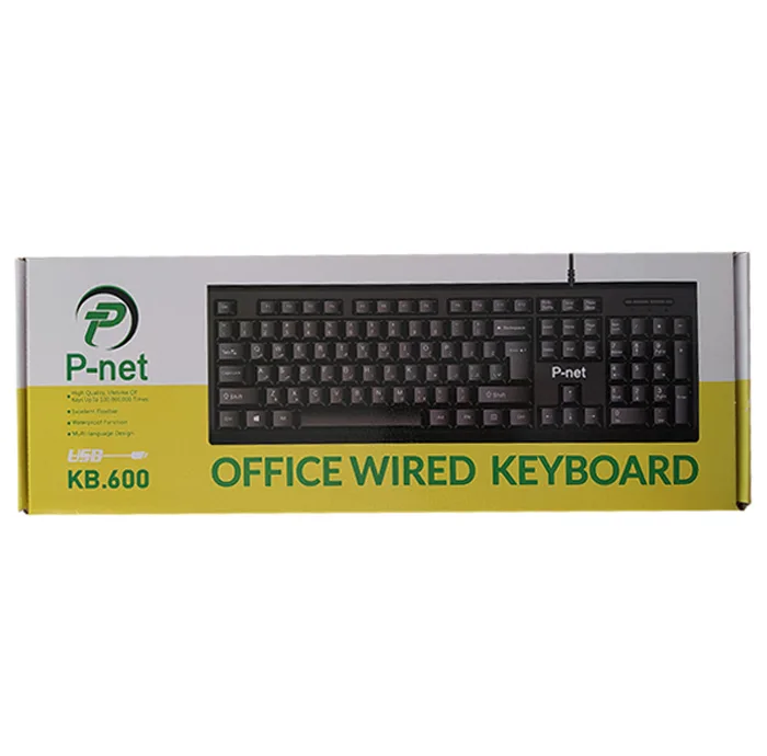 کیبورد پی نت مدل KB-600 با حروف فارسی
