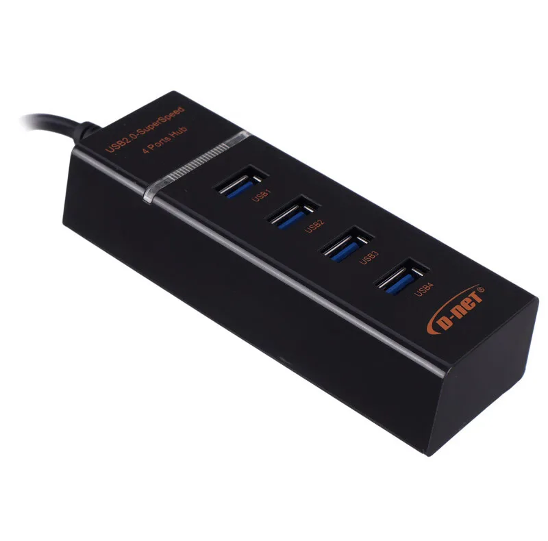 هاب 4 پورت USB 2.0 دی نت مدل DT-423 طول 30 سانتی متر