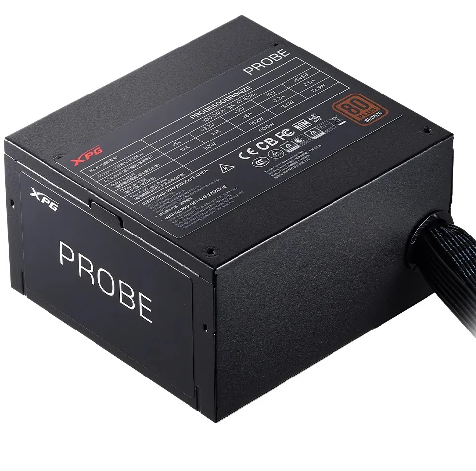 منبع تغذیه کامپیوتر 600 وات ای دیتا ایکس پی جی مدل PROBE 600W