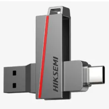 فلش مموری OTG هایک سمی 64 گیگابایت مدل HS-USB-E307C با رابط‌های USB نسخه 3.2 و Type-C، مقاوم در برابر ضربه و خط‌وخش