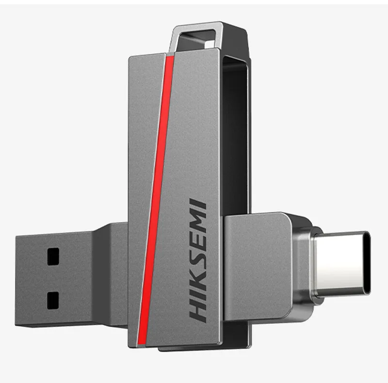 فلش مموری OTG هایک سمی 64 گیگابایت مدل HS-USB-E307C با رابطهای USB نسخه 3.2 و Type-C، مقاوم در برابر ضربه و خطوخش