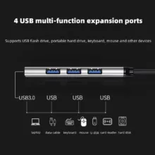 هاب 4 پورت USB-C اکی یس مدل 2IN1 TYPEC700