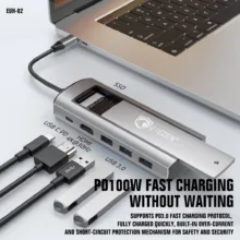 هاب 6 پورت USB-C آیزن مدل 6in1 HUB EUH-02