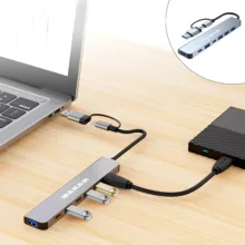 هاب 7 پورت USB 2.0 و USB 3.0 ماکار مدل 7in1 MK-HU243