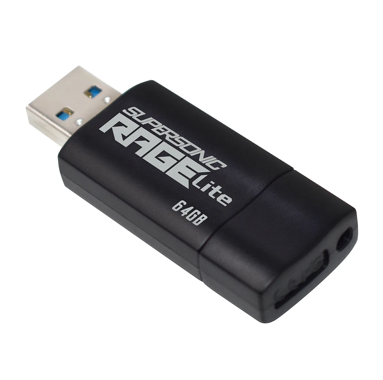 فلش مموری 64 گیگابایت پتریوت مدل Patriot RAGE LITE با رابط USB 3.2 سرعت انتقال تا 120 مگابایت بر ثانیه، مقاوم در برابر آب، ضربه، شوک و گرد و غبار، طراحی کشویی محافظ پورت، سازگار با ویندوز 7 تا 10، لینوکس و مک او اس