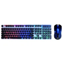 کیبورد و ماوس گیمینگ لایماید مدل NEW GAMING-GTX300، سوییچ ممبران، Full-Size، نورپردازی LED RGB