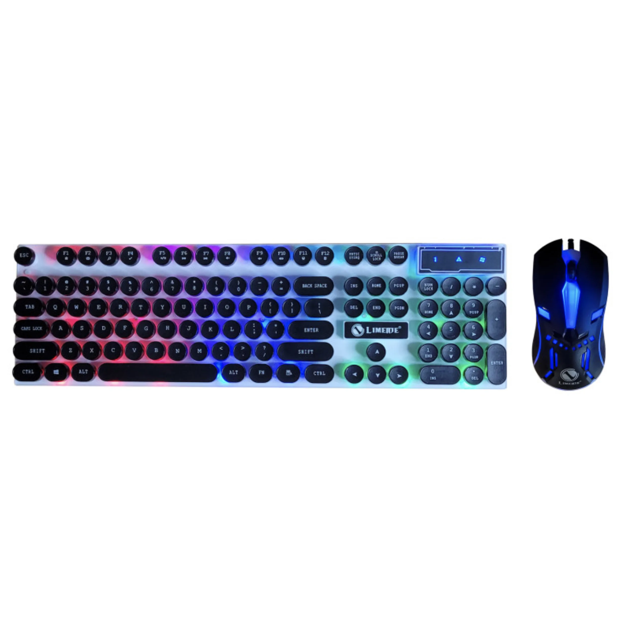 کیبورد و ماوس گیمینگ لایماید مدل NEW GAMING-GTX300، سوییچ ممبران، Full-Size، نورپردازی LED RGB
