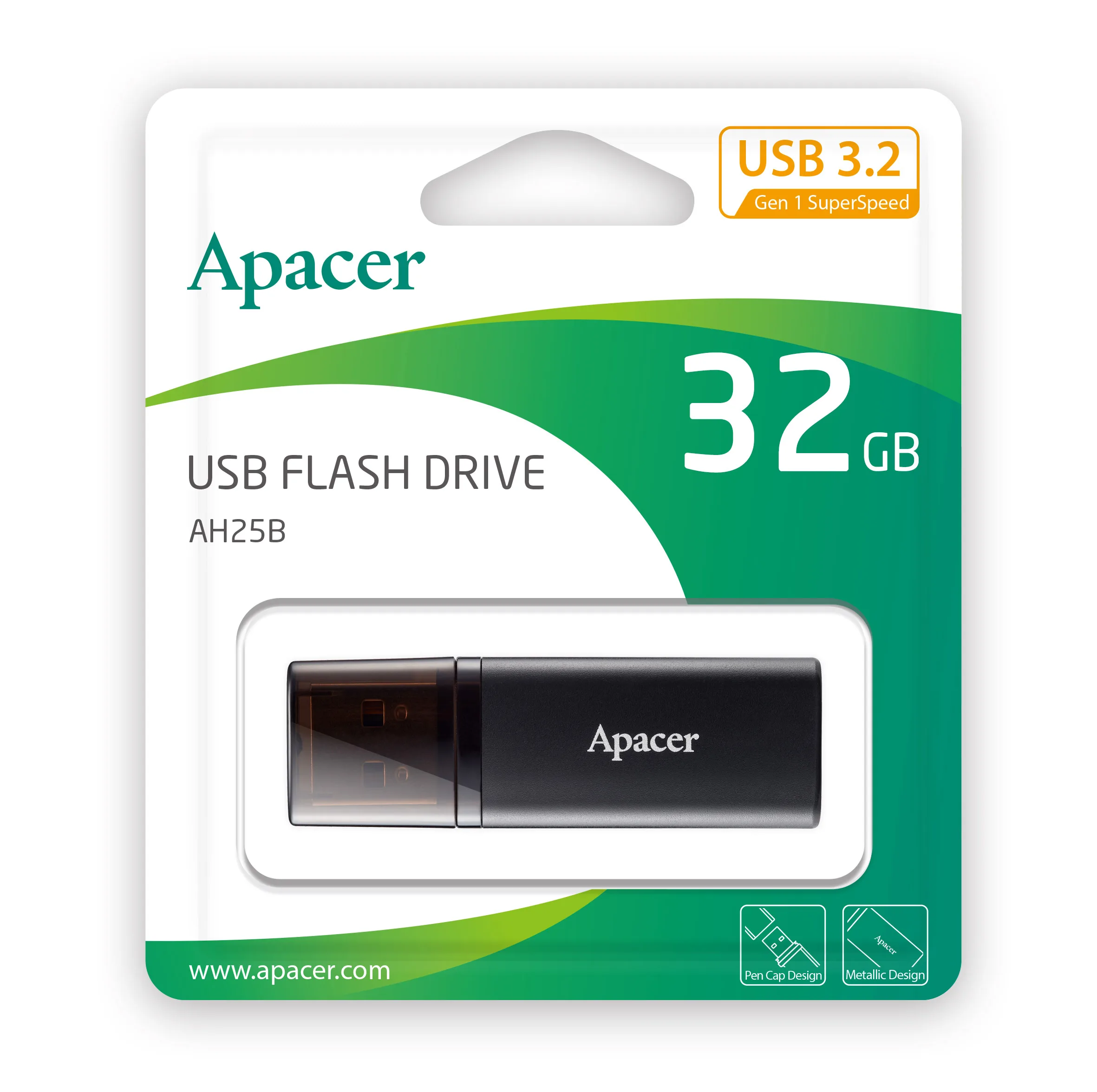 فلش مموری USB3.2 اپیسر مدل AH25B ظرفیت32 گیگابایت