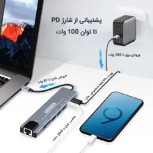 هاب 8 پورت USB-C به HDMI سیپولار مدل 8in1 SP-HU879