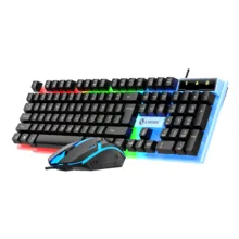 کیبورد و ماوس گیمینگ لایماید مدل GTX300-PINK VERSION، سوییچ ممبران، Full-Size، نورپردازی LED RGB