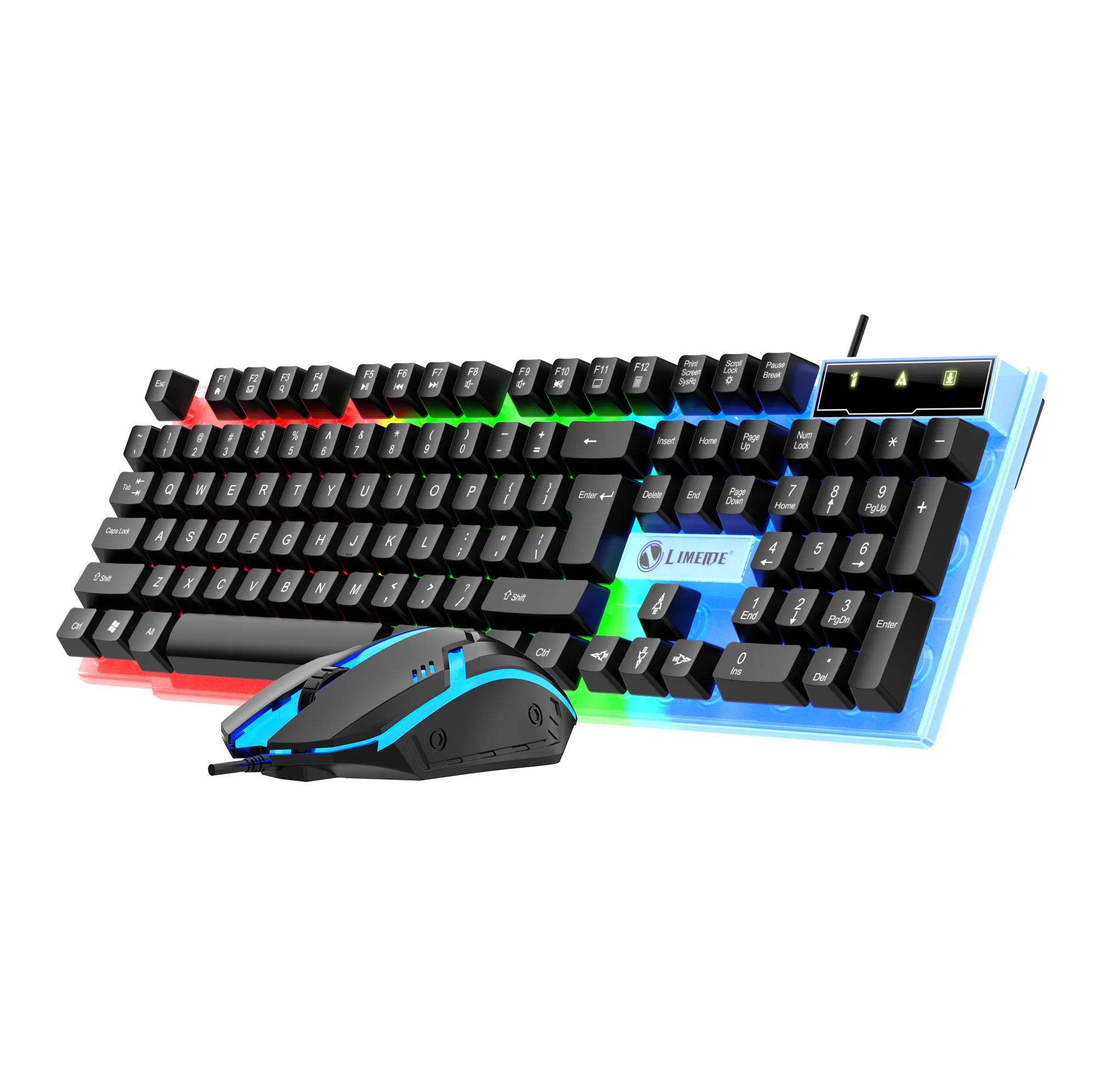 کیبورد و ماوس گیمینگ لایماید مدل GTX300-PINK VERSION، سوییچ ممبران، Full-Size، نورپردازی LED RGB