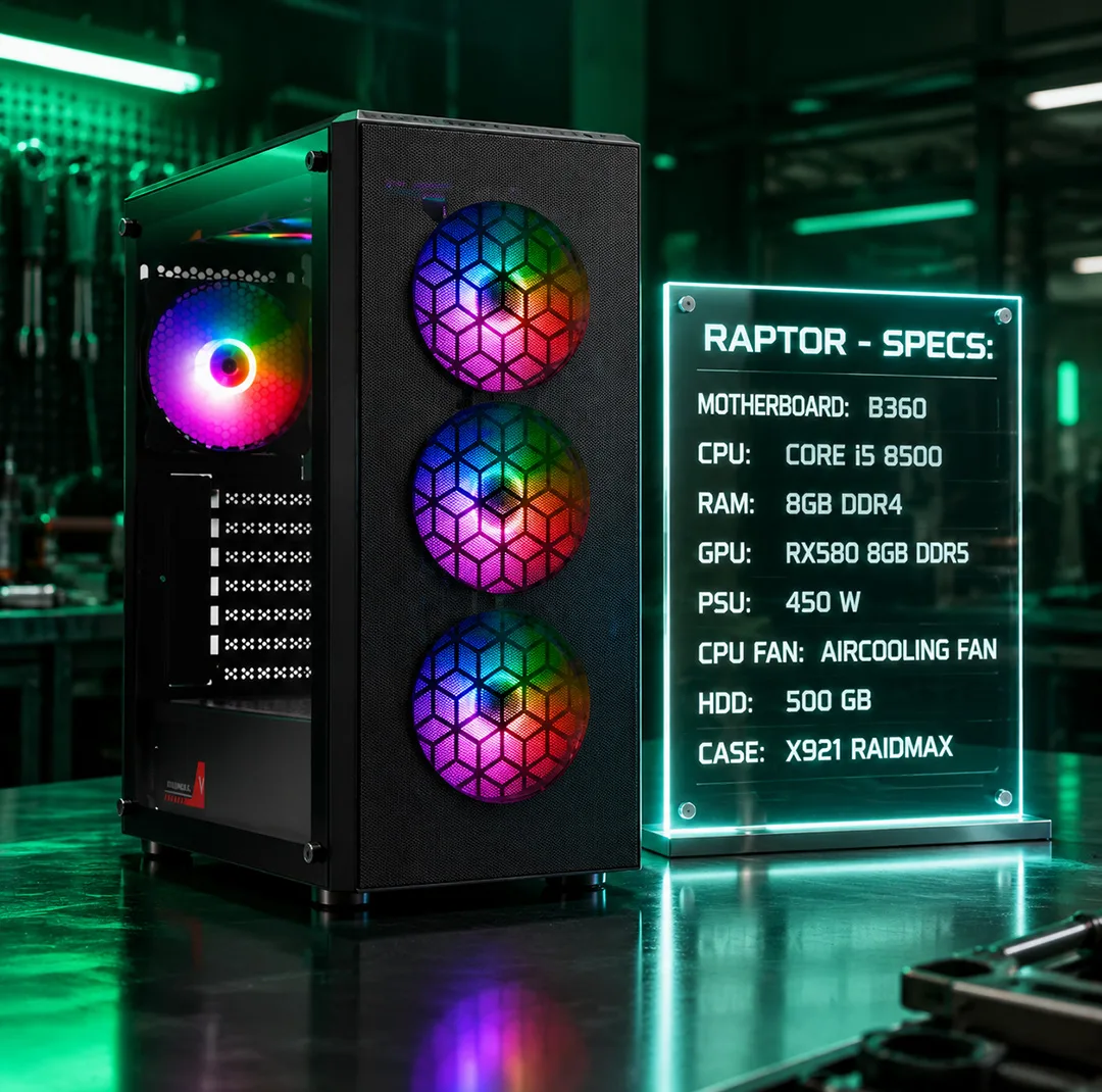 کامپیوتر دسکتاپ گیم مکس مدل Raptor