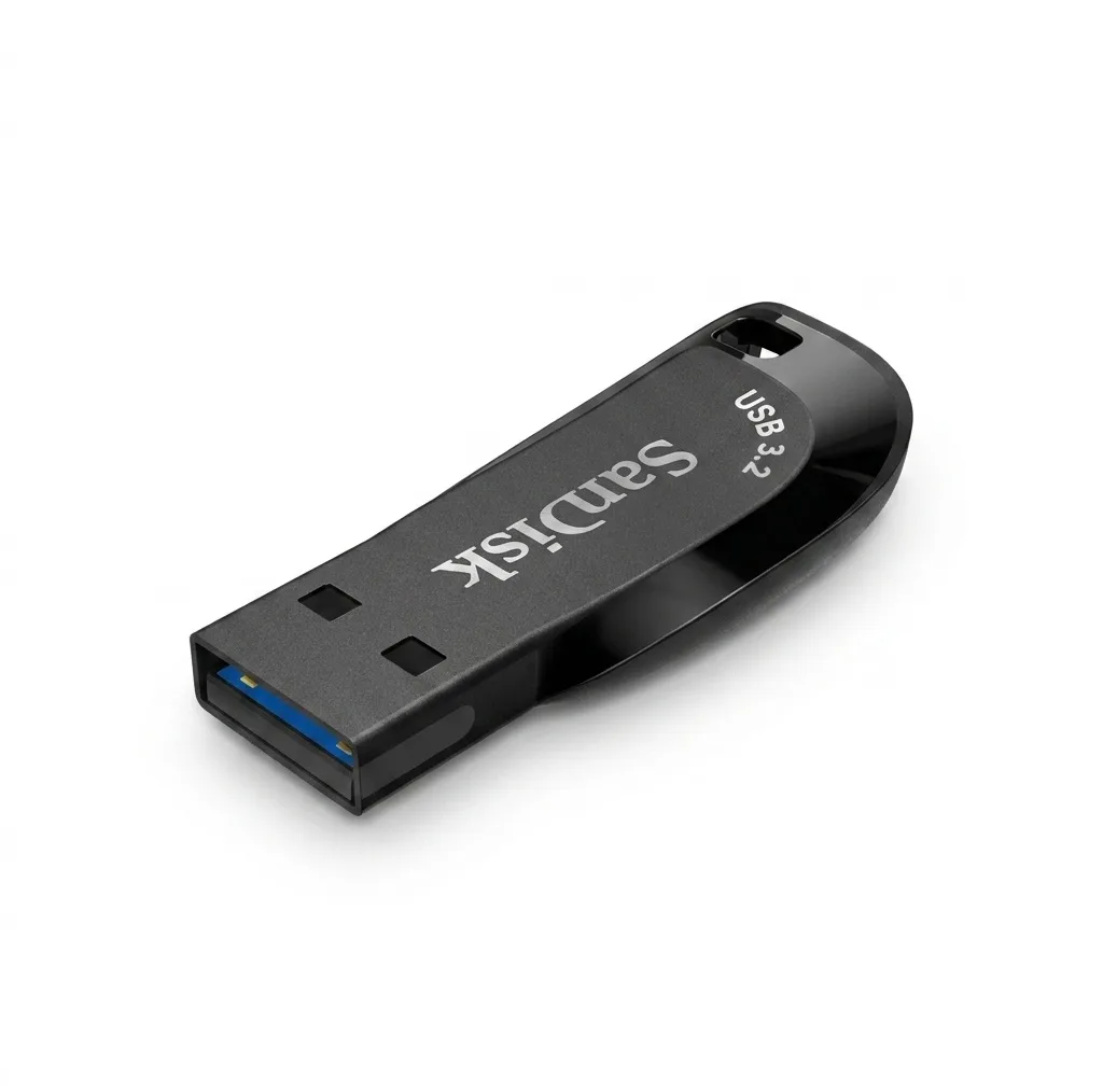 فلش مموری سن دیسک مدل ULTRA SHIFT CZ410 ظرفیت 32 گیگابایت با رابط USB 3.2 Gen1 Type-A، سازگار با ویندوز، لینوکس، اندروید و مک OS، با بدنه پلاستیکی ضد اثر انگشت و لک