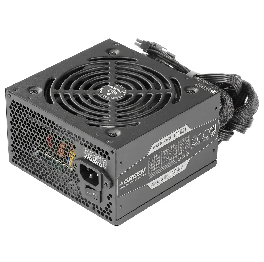 منبع تغذیه کامپیوتر گرین مدل GP450A-ECO Rev3.1