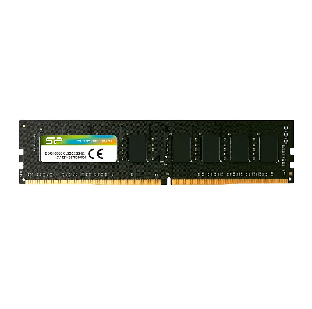 رم دسکتاپ DDR4 سیلیکون پاور مدل SP ظرفیت 8 گیگابایت، تک‌کاناله با فرکانس 3200 مگاهرتز و تایمینگ CL22