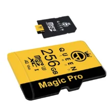 کارت حافظه Micro SD XC کوئین تک مدل A2-V60-633X کلاس 10 استاندارد UHS-l U3 سرعت 95MBps ظرفیت 256 گیگابایت به همراه آداپتور SD