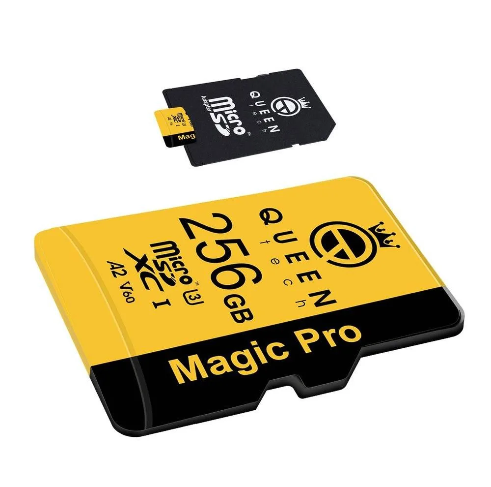 کارت حافظه Micro SD XC کوئین تک مدل A2-V60-633X کلاس 10 استاندارد UHS-l U3 سرعت 95MBps ظرفیت 256 گیگابایت به همراه آداپتور SD