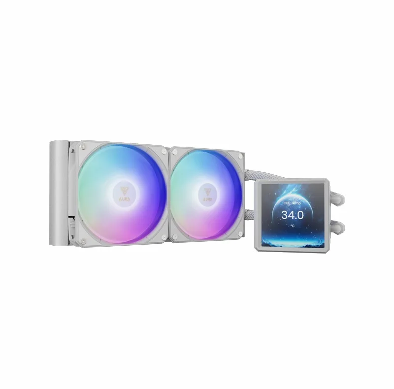 سیستم خنک‌کننده آبی گیم دیاس مدل AURA GL240 LCD WH