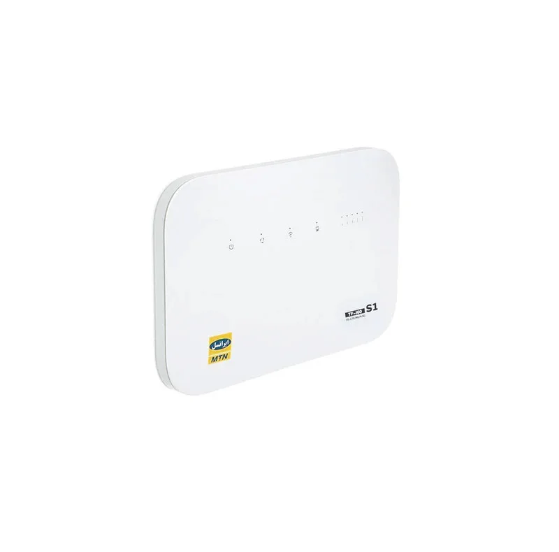 مودم خانگی ایرانسل TF-i60 S1 با پشتیبانی شبکه 4G و TD-LTE، اتصال همزمان تا 32 کاربر، قابلیت ایجاد 4 شبکه بیسیم مستقل، پورت WAN و آنتن داخلی همراه با دو سیمکارت و بسته اینترنت 50 گیگابایت یک ماهه