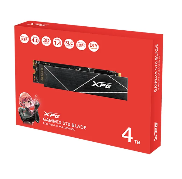 اس اس دی اینترنال ای دیتا ایکس پی جی مدل PCIE M2 GAMMIX S70 BLADE ظرفیت چهار ترابایت