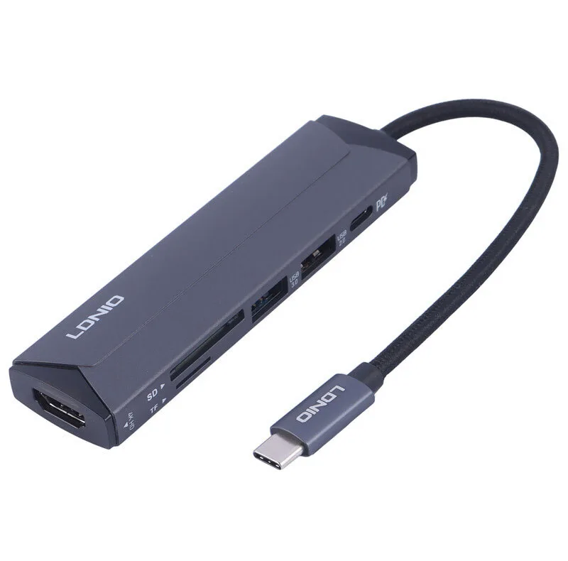 هاب 6 پورت USB-C الدینیو مدل DS-56H