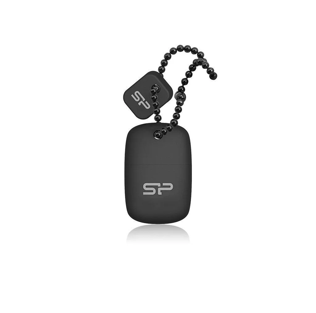 فلش مموری 32 گیگابایت سیلیکون پاور مدل Jewel J07 با رابط USB سه، مقاوم در برابر آب، ضربه، لرزش و گردوغبار، دارای درپوش و زنجیر نگهدارنده