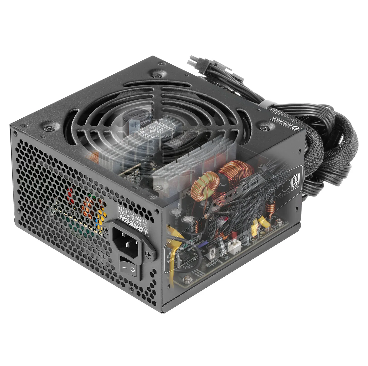 منبع تغذیه کامپیوتر گرین مدل GP550A-ECO Rev3.1