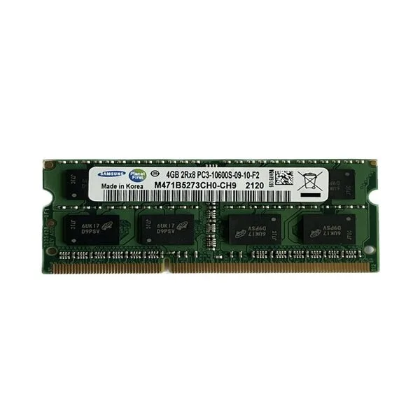 رم لپ تاپddr3 تک کاناله 1333 مگاهرتز cl9  سامسونگ مدل pc3-10600 ظرفیت 4 گیگابایت