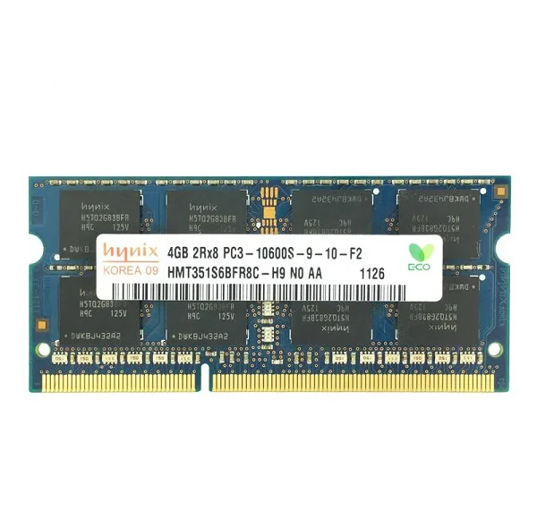 رم لپ‌تاپ DDR3 تک کاناله 4 گیگابایت 1333 مگاهرتز CL9 هاینیکس مدل PC3-10600s SO-DIMM با ولتاژ کاری 1.5 ولت