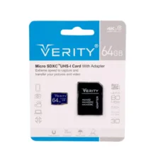 کارت حافظه micro SDXC وریتی مدل 4K کلاس 10 استاندارد UHS-I سرعت 80MBps ظرفیت 64 گیگابایت به همراه آداپتور SD