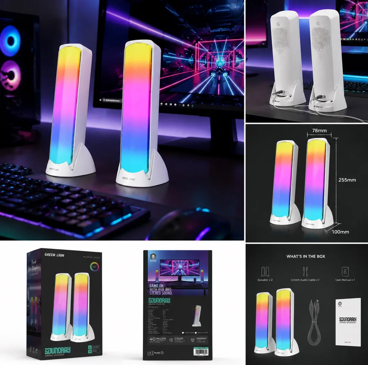 اسپیکر دسکتاپ گرین لاین مدل gaming speaker soundray
