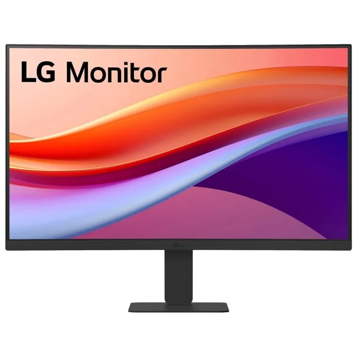 مانیتور خمیده 24 اینچ ال جی مدل 24U421 با وضوح Full HD، پنل VA و نرخ به‌روزرسانی 100 هرتز