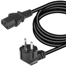 کابل برق سه پین منبع تغذیه کامپیوتر مدل IEC C13 طول 1.8 متر