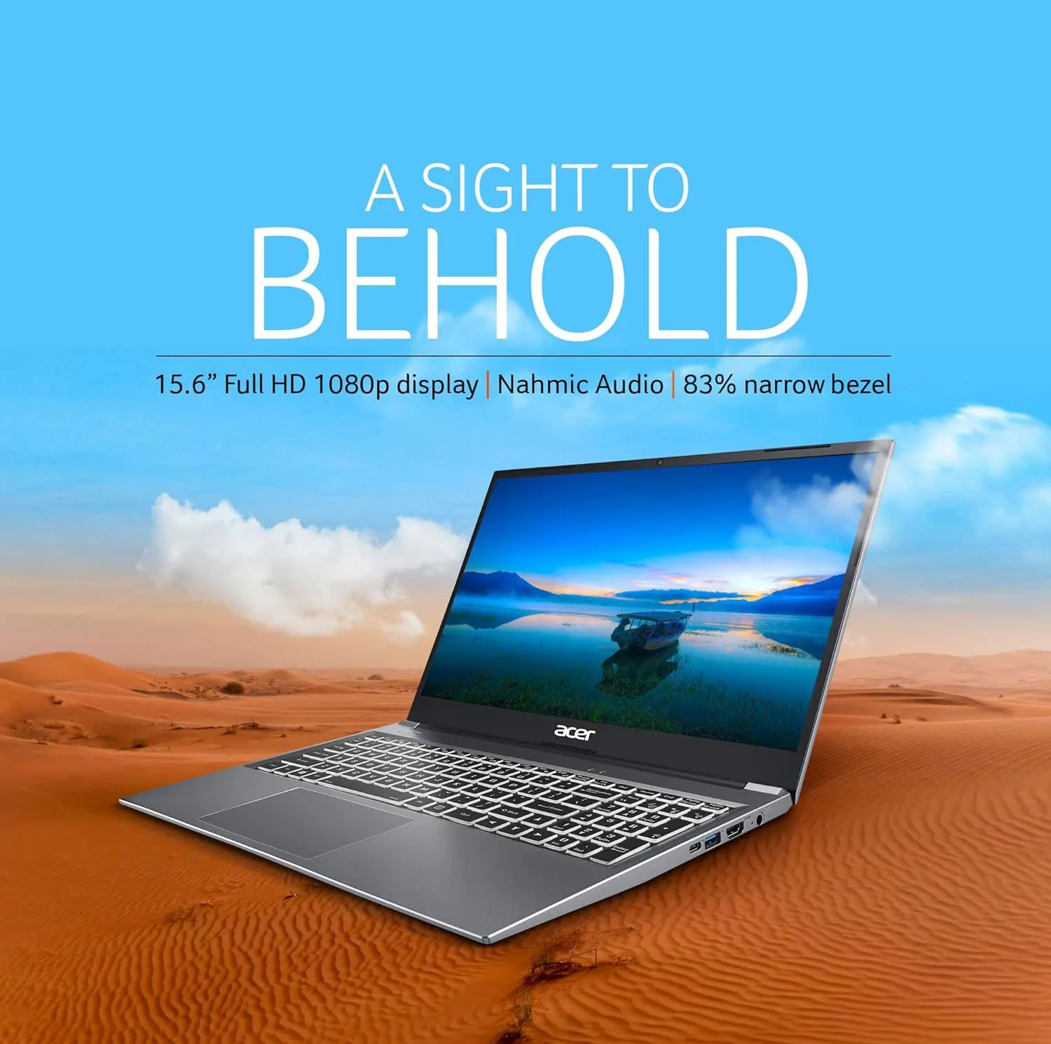 لپ تاپ 15.6 اینچ ایسر مدل Aspire Lite AL15-41-Ryzen 5 7430U-16GB DDR4 3200MHz-512GB SSD-IPS