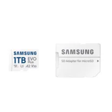 کارت حافظه microSDXC سامسونگ  مدل EVO PLUS کلاس A2 استاندارد UHS-U3 سرعت 160MBps ظرفیت1 ترابایت به همراه آداپتور SD