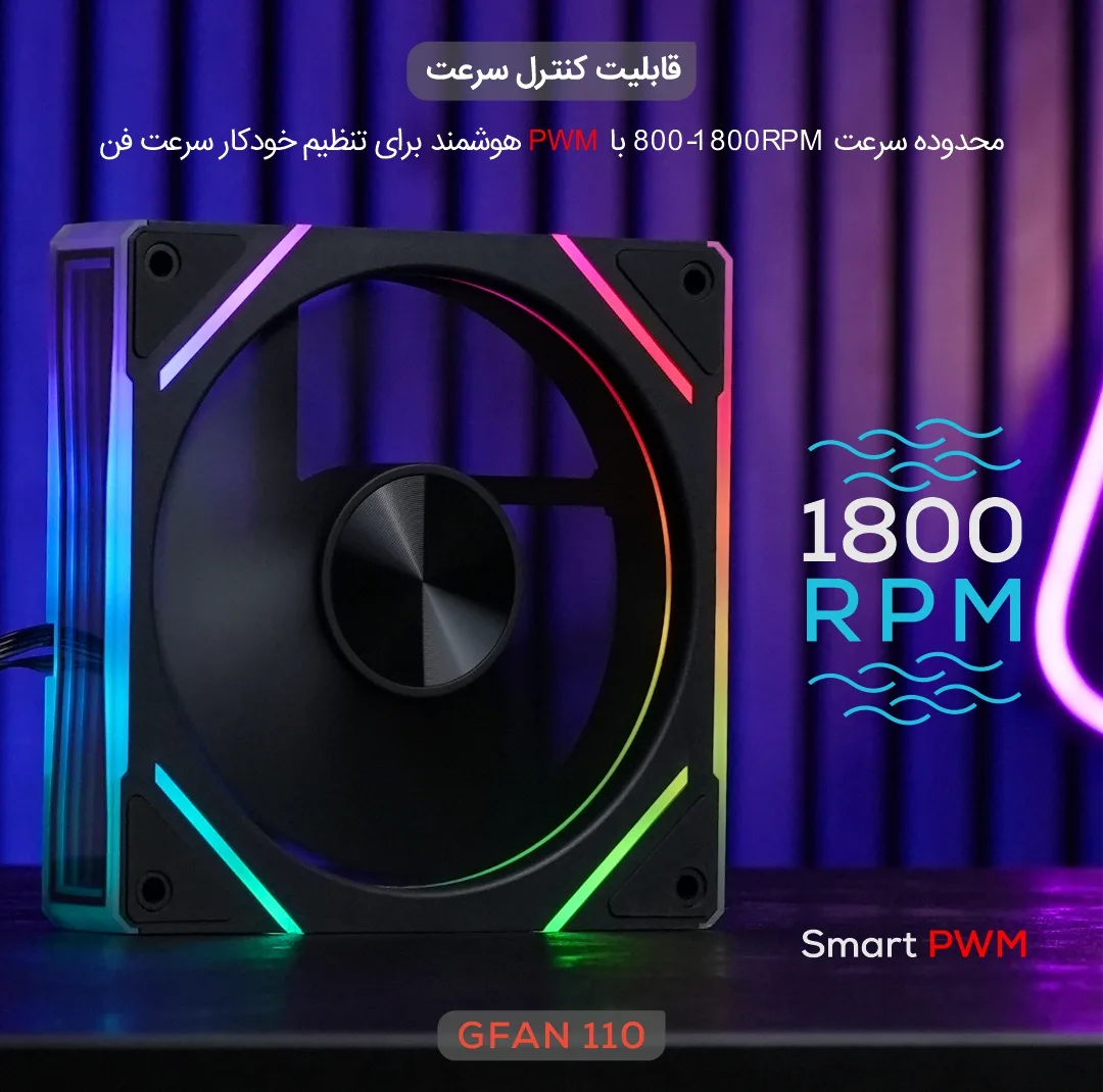 فن کیس تسکو مدل GFAN 110 Skadi Lumina