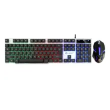 کیبورد و ماوس گیمینگ لایماید مدل GTX300-PINK VERSION، سوییچ ممبران، Full-Size، نورپردازی LED RGB