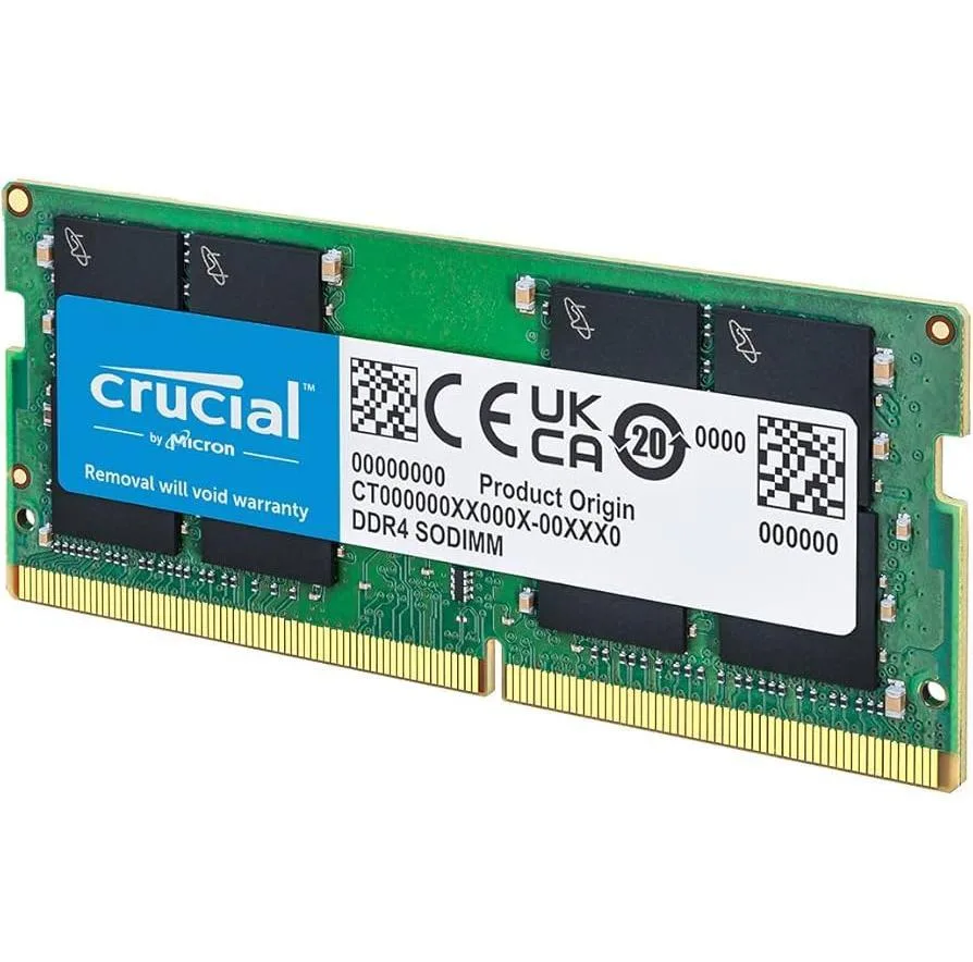 رم لپ‌تاپ DDR4 تک کاناله 8 گیگابایت 3200 مگاهرتز کروشیال مدل CT8 با تایمینگ CL22 و ولتاژ 1.2 ولت