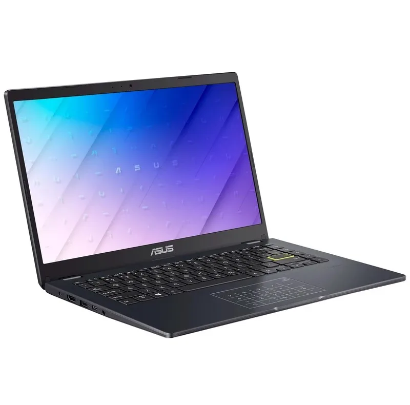 لپ‌تاپ ایسوس مدل Vivobook Go 14 E410KA-PM464 با پردازنده Pentium Silver N6000، رم DDR4 4GB با فرکانس 3200MHz، حافظه داخلی eMMC با ظرفیت 64GB، نمایشگر 14 اینچ TN با وضوح HD، دارای نامبرپد دیجیتال و سیستم‌عامل Windows 11