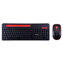 کیبورد و ماوس بی سیم هترون مدل HKCW135، سوییچ ممبران، Full-Size