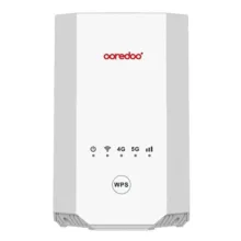 مودم 5G و TD-LTE مدل OOREDO X28 با قابلیت WIFI 6، پشتیبانی هم‌زمان 64 کاربر، پورت‌های گیگابیتی، درگاه RJ11 برای تماس اینترنتی، فناوری MIMO 4×4، مناسب استفاده خانگی و سازمانی