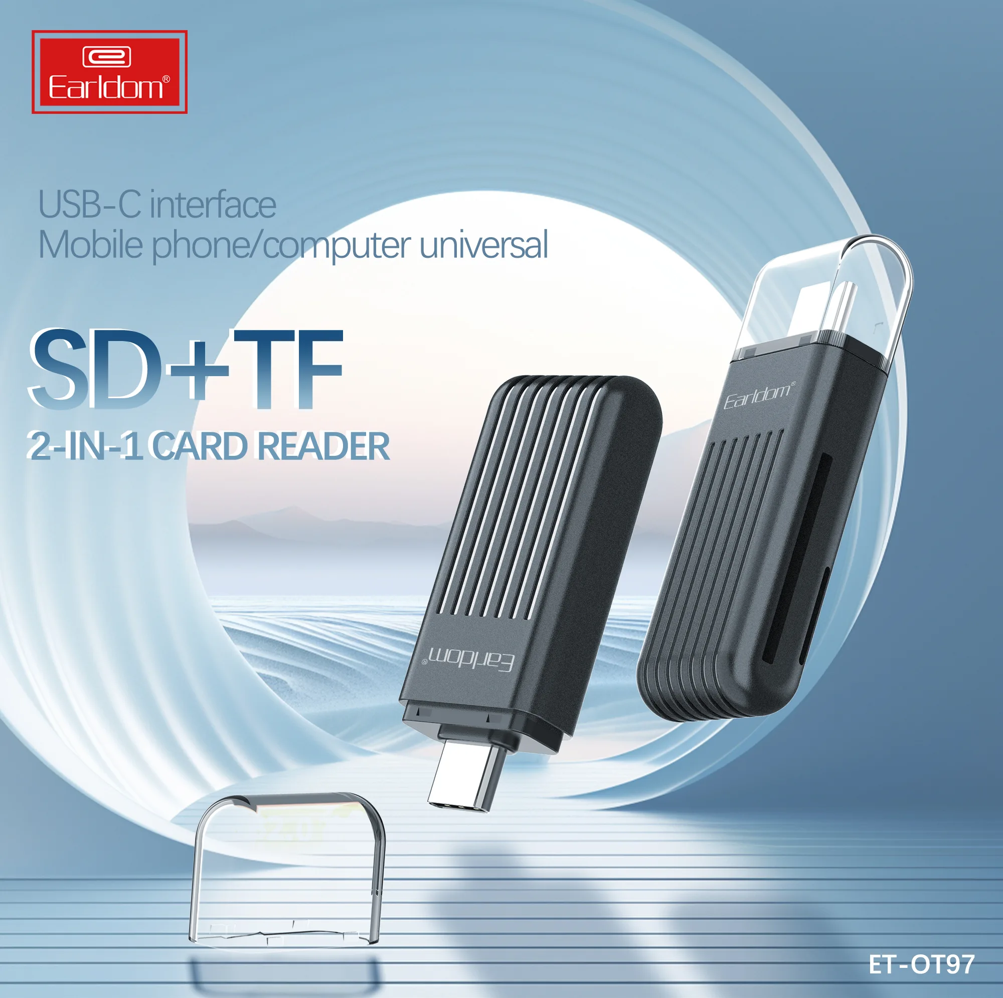 کارتخوان ارلدام مدل 2IN1 Card Reader USB-C OT97