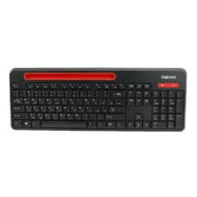 کیبورد و ماوس بی سیم هترون مدل HKCW135، سوییچ ممبران، Full-Size